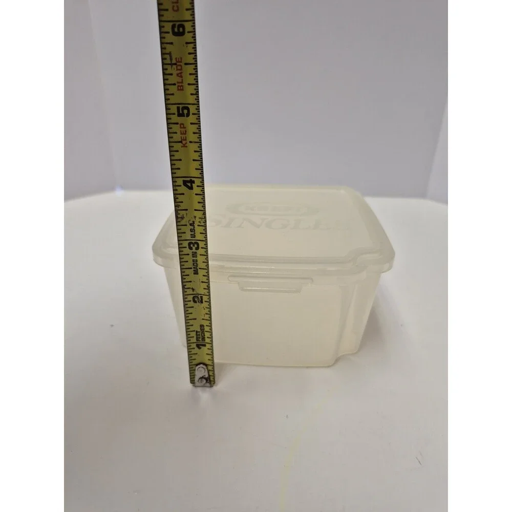 Vintage Clear Plastic Kraft Singles Cheese Container Snap Close Lid